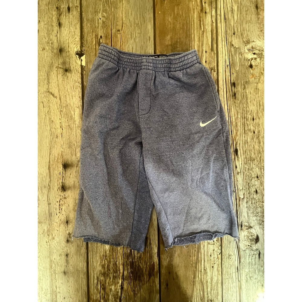 Nike  Blue Heathered Fleece Shorts Raw Hem Size Medium M 10-12